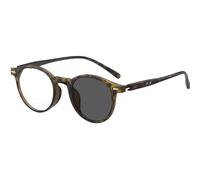 GSKFXJ Tortoiseshell Reading Glasses Photochromic for Unisex, Round Outdoors Sunglasses, Anti Blue Light Transition glasses(Tortoiseshell,2.0)