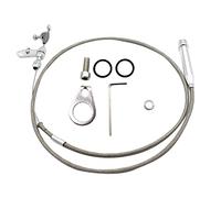 GSKMOTOR Transmission Kick Down Cable For All GM 700-R4 Chevy Pontiac Oldsmobile Buick Etc, Stainless Steel Braided SBC BBC Transmission Detent Kickdown Wiring Kit