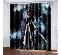 GSKOQD Blackout Curtains Eyelet 79 X 79 Inch Super Soft Thermal Insulated Ring Top Blackout Curtains For Nursery Home Decoration Anime Fashion Boy 3D Printing Pattern, 2 Panels