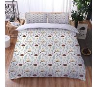 GSKOQD Duvet Covers King Size Beds 230X220Cm - 3 Pcs Ultra Soft Hypoallergenic Microfiber King Size Bedding Sets With Zipper Closure With 2 Pillowcases, 3D Jungle Animal Hedgehog Printed Pattern