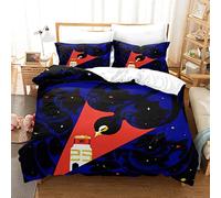 GSKOQD Single Duvet Cover Set 3 Pcs Abstract Animal Crow Pattern Easy Care Bedding Set Duvet Covers 135X200Cm With 2 Pillowcases 50X75Cm Soft Microfiber Quilt Cover Set With Zipper Closure