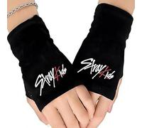 GSKQCRPR 1 Paar Kpop SKZ Fingerless Gloves, Stray Merch, Knit Touchscreen Gloves Winter Gift for Stay, Fingerless Gloves for Boys Girls