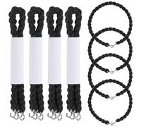 GSKQCRPR 6 Pack Military Grade Trouser Straps Heavy Duty Boot & Ankle Bands, Adjustable Nylon Twisters for Outdoor/Tactical Use (Black/Green)