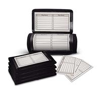 GSM Brands Quarterback (QB) Play Wristband - Youth Size - Pro Football Bracelet Playbook - 5 Pack (Black)