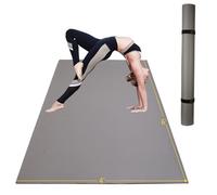 Gsmmatwin Grey Extra Thick Large Exercise Mat 6' x 4' x 7' (7mm) for Home Gym, Non-Slip Durable Pro Workout Mat, Ideal for Yoga, Plyo, Weights, MMA, Jump Rope, Cardio, Fitness, Shoe Friendly