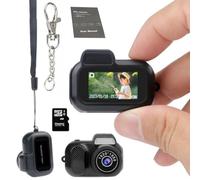 Gsnagole Keychain Camera, World's Smallest 1080P HD Mini Camera, 160° Wide Angle, 2MP Lens, 100 Mins Battery Life, USB Charging, Water Resistant, Black