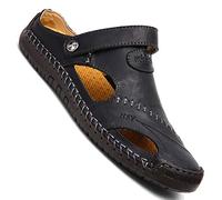 GSNOW Men's Summer Ankle Strap Sandals Open Slingback Sports Sandals, Black, 39 EU