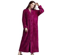 GSNOW Unisex Waffle Bathrobe Oversized Dressing Gown Hotel Bathroom Gown Rose Red XL