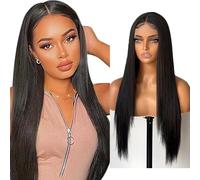 Gsoroel Human Hair Wig 13 x 4 Lace Front Wig Straight Glueless Swiss Lace 1B Natural Black Colour 150% Density Brazilian Virgin Human Hair 61 cm
