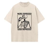 GSOU SNOW Oversized Graphic T Shirt Men Women, All-Season Heavy Baggy Top Vintage Cotton Washed T Shirt, Boxy Tee Short Sleeve