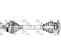 GSP DRIVE SHAFT 261085 FOR FORD SEAT VW
