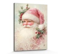 GSPQAZ Vintage Santa Claus Christmas Wall Art - Festive Holiday Decor Canvas Print for Home or Office 16x24inch-Unframed