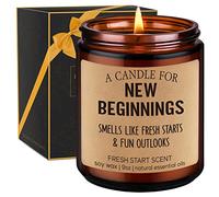 GSPY Fresh Start Candle - New Beginnings Gifts for Women, Men - Job, Divorce, Breakup, Chapter Present - Funny Christmas, Home, Congratulations, People Moving Away, New Years, Relationship Gifts