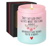 GSPY Get Well Candle, Breast Cancer Survivor Gifts for Woman, Comfort Gifts for Cancer Patients Women - Funny After Surgery, Surgery Recovery, End of Chemo, Encouragement, Motivational Present