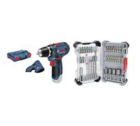 GSR 12V-15 (Body Only, L-Boxx) 12V D/Driver + 35x Extra Hard Schrauberbit- und CYL-3 Bohrer-Set, 35-TLG. (197 x 110,5 mm, Zubehör Schraubendreher, Bohrschrauber)