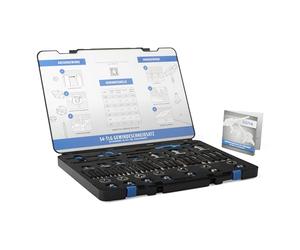 GSR Tap and Die Set 54 Pieces for Precision HSS Female and Male Thread M3-M12 with Hand Taps, Guides, Core Hole Twist Drills, Die Reinforced Holding Tools