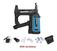 GSR40 Pneumatic Nail Nailer 7. 2V Lithium Battery Gas Nailer Steel Air Stapler Pneumatic Tools for Frame and Trunking(with 1pc Battery)