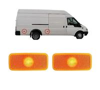 GSRECY 2x Side Marker Light Lamp Reflector Amber Lens Compatible with 2000-2014 Ford Transit Jumbo MK6 MK7 1671689, VYC15-5034-AC