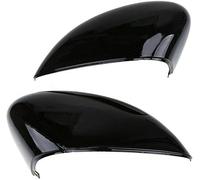 GSRECY Door Side Wing Rear View Mirror Cover Caps Replace Compatible with Fiesta MK7 2008-2017, With Signal Lamp (Gloss black)