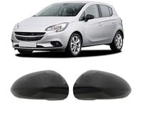 GSRECY Door Wing Mirror Cover Cap Gloss Black Exterior Side Wing Rear View Mirror Cover Compatible with Vauxhall Corsa D 2006-2014, Vauxhall Corsa E 2014-2019, w/o Signal and excl VXR