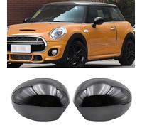 GSRECY Exterior Door Side Wing Rear View Mirror Cover Shell Case Cap Compatible with Mini R55 R56 R57 R58 R59 R61, Auto Power Electric Folding Mirror (Gloss Black)