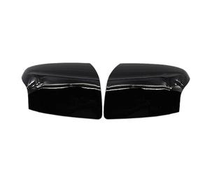 GSRECY Gloss Black Side Wing Rearview Mirror Cover Trim Cap Left & Right Compatible with Ford Focus 2005-2008 Mk2, 2003-2008 C-Max (With Indicator)