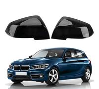 GSRECY Mirror Cover, Pair Exterior Door Side Rear View Wing Mirror Cap Shell Case Compatible with BMW 1 3 Series F20 F21 F87 M2 F23 F30 F36 X1 E84 Gloss Black