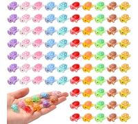 GSrenyu 100 Pcs Mini Resin Turtles Luminous Mini Plastic Turtles Resin Animals Glow in The Dark Turtle Miniature Figures for Garden Aquarium Dollhouse Fish Tank Landscape Birthday Party Decoration