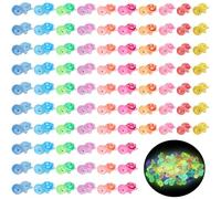 GSrenyu 100 Pcs Mini Turtles Luminous Resin Turtles Mini Resin Animals Tiny Marine Animals Miniature Figures for Garden Fish Tank Aquarium Dollhouse Decor