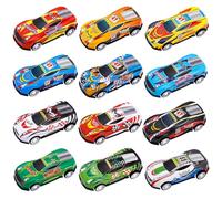 GSrenyu 12 Pcs Mini Pull Back Cars Mini Push and Go Car Toy Set Kids Cars For Kids Birthday Party Bags