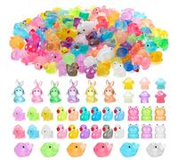 GSrenyu 120 Pcs Mini Resin Animals - Luminous Mini Animals, Ducks, Frogs, Rabbits, Dinosaurs, Mushrooms, Dolphins Resin Figures for Garden, Landscape, Dollhouse Decor & DIY Craft