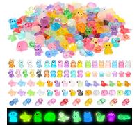 GSrenyu 150 Pcs Mini Resin Animals Luminous 10 Styles Resin Animals Mini Figures Glow in the Dark Miniature Figures for Garden Micro Landscape Potted Aquarium Dollhouse Decor DIY