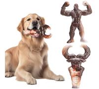 GSrenyu 2Pcs Indestructible Dog Toys,Aggressive Chew Toys For Dogs,Long Lasting Beef Flavour Nylon Dog Hard Chew Toys for Medium To Large Dogs To Clean Teeth and Break Boredom(Beef&Muscle)