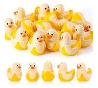 GSrenyu 30PCS Mini Resin Ducks, Miniature Novelty Resin Duck Ornaments, Tiny Banana Ducks Dress Up Figurines for Dollhouse Fairy Garden Car Parcel Stuffing