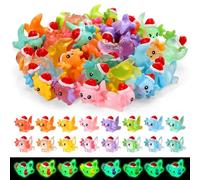 GSrenyu 32 Pcs Christmas Mini Axolotl Figures, 2 Styles Resin Animals Tiny Axolotls with Santa Hats Mini Figures Tiny Animals for Christmas Party Bag Fillers Garden Landscape Dollhouse Landscape