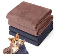 GSrenyu 4 Pack Quick Drying Dog Towel, 35 x 75 cm Super Absorbent Microfiber Dog Towels, Soft Pet Bath Towel for Puppies, Cats and Other Pets Bath, Rain, Travel