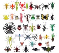 GSrenyu 41Pcs Bugs Toys for Kids,Plastic Realistic Insects Toy,Plastic Bugs and Insect Figures Toys,Kids Mini Beasts Toy for Halloween Party Favors
