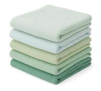 GSrenyu 5 Pack Muslin Cloths For Baby 60x60cm Muslin Squares Cloths | 100% Cotton, Muslins, New Born Baby Essentials, Baby Wash Cloth, Baby Towel, Muslin Face Cloths, Nursing Cover
