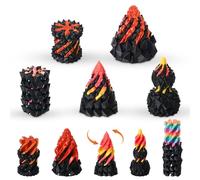 GSrenyu 5 Pcs 3D Printed Spiral Cone Fidget Toy, Colorful Impossible Pyramid Passthrough Sculpture, Fun Anxiety Stress Relief Toy for Kids and Adults Home Office Decoration and Gifts, Red