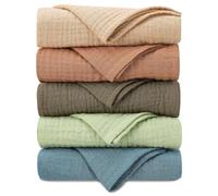 GSrenyu 5 Pcs Muslin Cloths For Baby Burp Cloths 38x40cm Muslin Squares 100% Cotton Swaddle Blanket Wipes For Newborn Kids Wiping Bathing Feeding