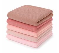 GSrenyu 5 Pcs Muslin Cloths For Baby Muslin Squares Burp Cloths 60x60cm | 60x60cm, 100% Cotton, Muslins, New Born Baby Essentials, Baby Wash Cloth, Baby Towel, Muslin Face Cloths, Nursing Cover