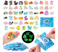 GSrenyu 50 Pcs Mini Glow Resin Animals Blind Bags,Small Resin Animals Mixed