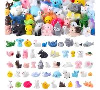 GSrenyu 50 Pcs Mini Resin Animals, 50 Styles Mini Animal Figures Colorful Tiny Resin Animals Miniature Figures for Garden Dollhouse Micro Landscape Aquarium Potted Fish Tank Home Office Decor DIY
