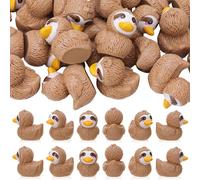 GSrenyu 60 Pcs Mini Resin Animals, Tiny Sloth Animal Miniature, Little Small Animal Figures for Micro Fairy Garden Landscape Accessories Dollhouse Hide Crafts Aquarium Decor DIY Slime Kit Party Toys