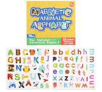 GSrenyu 78 Pcs Magnetic Letters Learning Board for Kids,Magnetic Uppercase Lowercase Letters,Fridge Magnets for Word Spelling,Travel Games,Educational Toys 3-6 Year Old