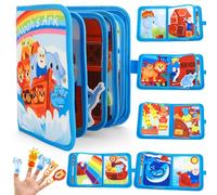 GSrenyu Busy Book for Toddlers Age 1-3,3D Noah's Ark Busy Book,18-in-1 Interactive Sensory Busy Board,Toddler Activity Book,Travel Toys for Toddlers 1-3+ (Noah's Ark)