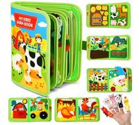 GSrenyu Busy Book for Toddlers Age 1-3, Toddler Busy Board, Farm Busy Board Toy, Toddler Activity Book, Travel Toys for Toddlers 1-3+ (Farm)