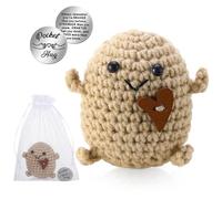 GSrenyu Emotional Support Potato Doll, Cute Mini Plush Toy with Pocket Hug Token Organza Bag, Worry Doll, Pocket Hug Gift Stress Relief Funny Potato for Kids Adults