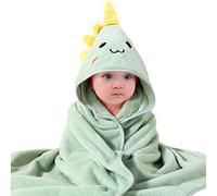 GSrenyu Green Dino Hooded Baby Towel with Hood