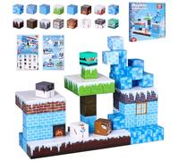 GSrenyu Magnetic Blocks, 100 PCS Magnetic Building Blocks Ice Castle Magnet Block Toy Learning Educational Toys Birthday Gifts for 3 4 5 6 7 8 9 10 Boys Girls